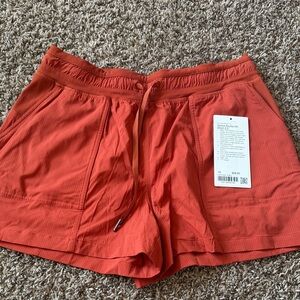 lululemon athletica Vibrant Orange Athletic Shorts